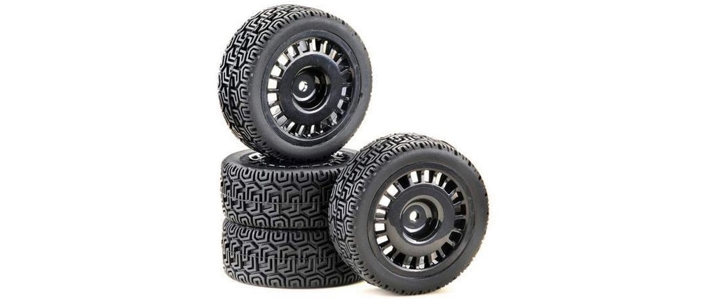 Absima 1:10 Jeu de roues Rally Winded Design Noir (4)