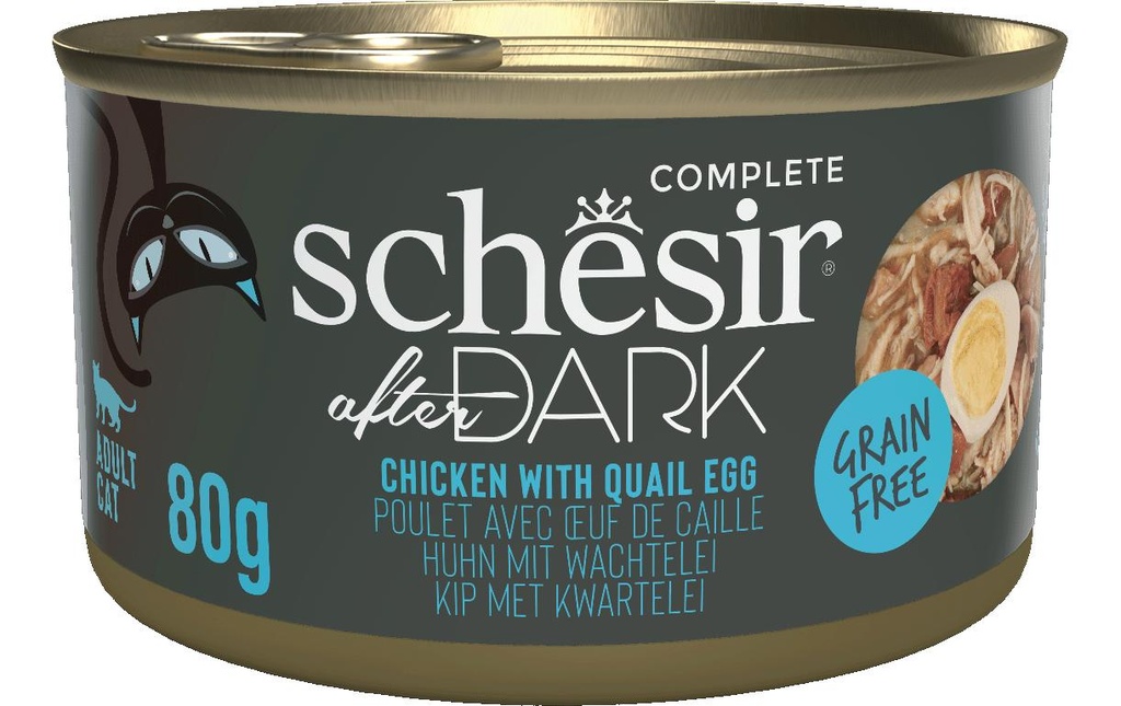 Schesir after Dark Complete Bouillon de poulet avec œuf de caille, 80 g