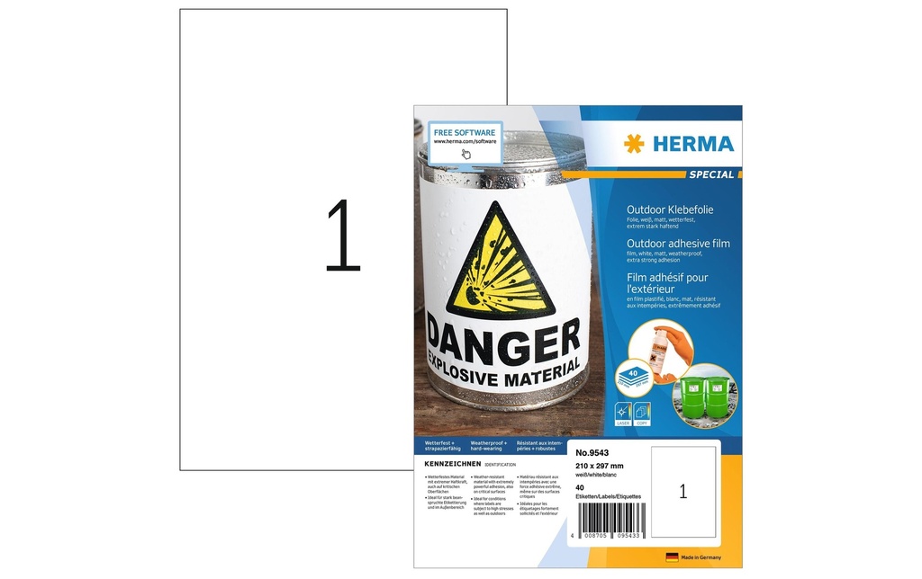 HERMA Eiquet..Outdoor 210x297 (40 pces)