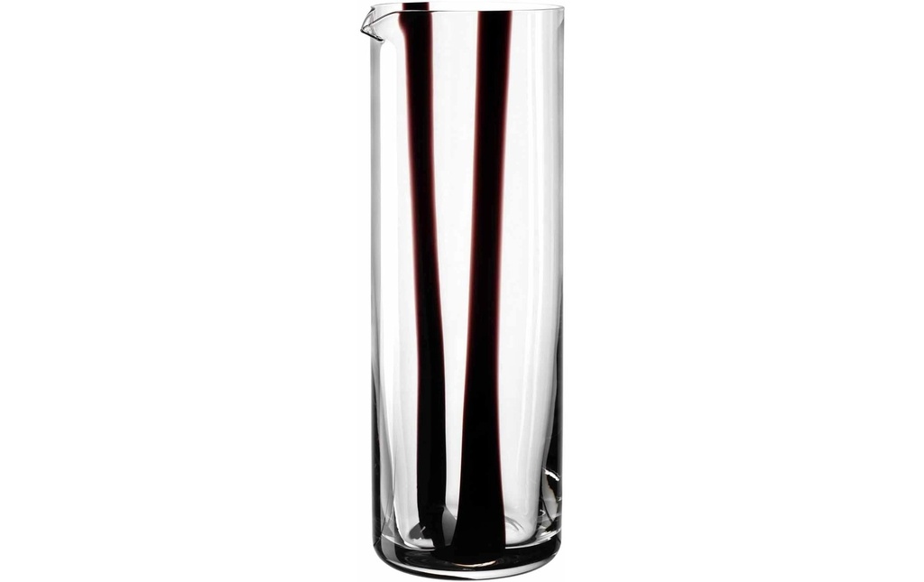 Leonardo Cruche Banda Nera 1 l, 1 pièce, Transparent/Noir/Blanc