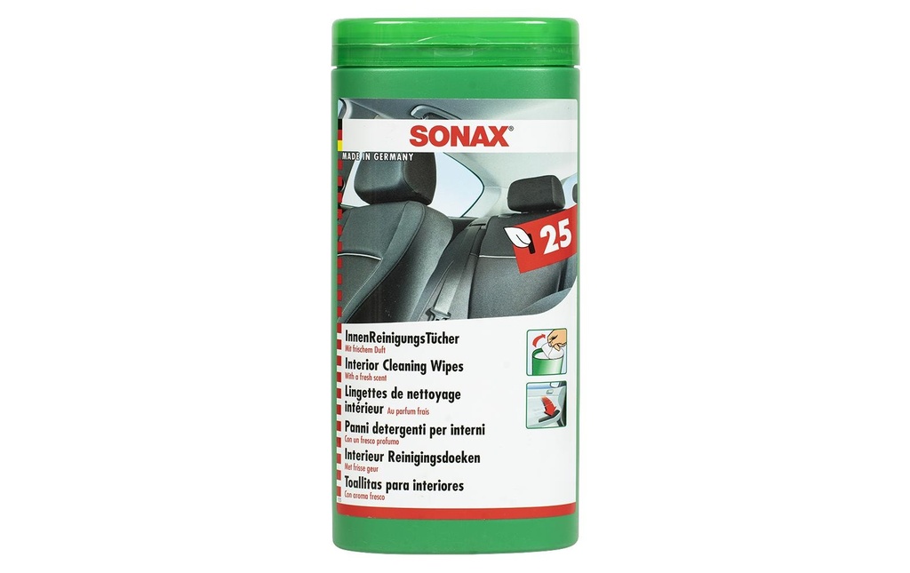 Sonax Boîte de lingettes nettoyantes, Intérieur & extérieur