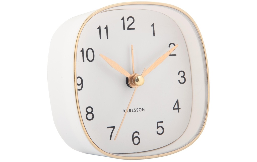 KARLSSON Réveil classique Travel Square White