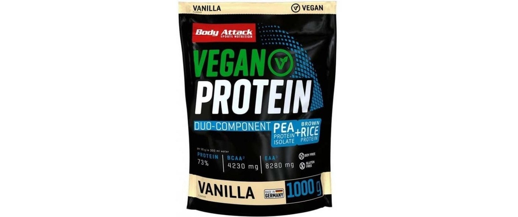 Body Attack Poudre Vegan Protein vanille 1000 g