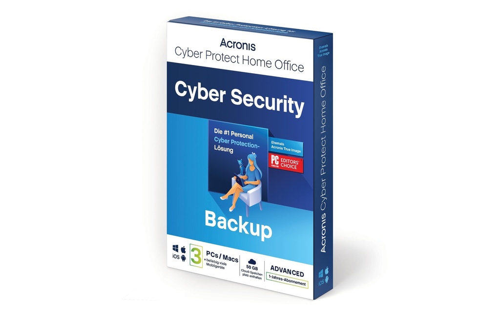 Acronis Cyber Protect Home Office Security Edition Boîte, ABO, 3 PC, 1 an