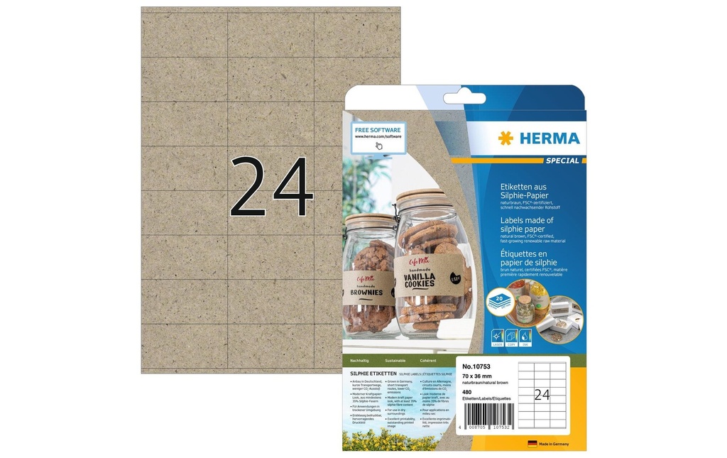 HERMA Étiquet.Silphie-Papier 70x36 (20 pces)
