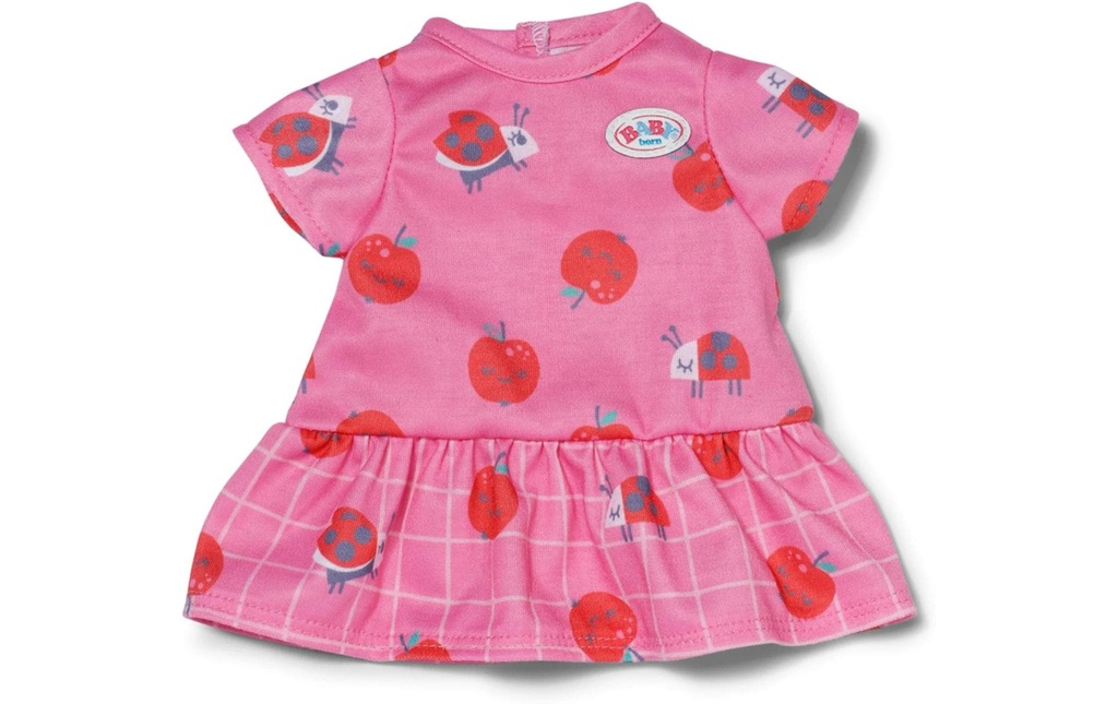Baby Born Vêtements pour poupées Robe avec des fraises et des coccinelles Rose