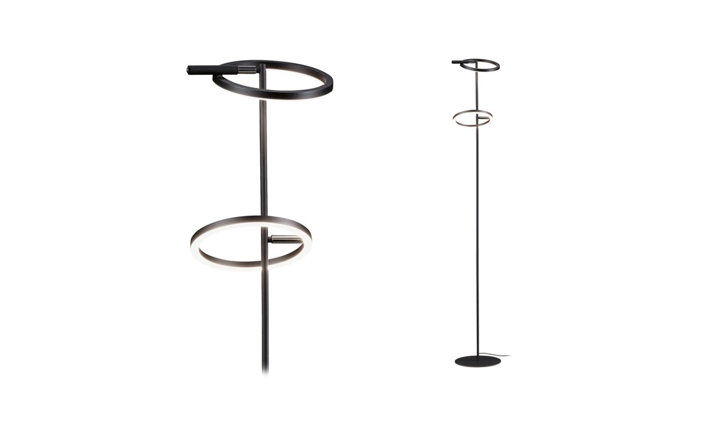 Paulmann Lampadaire Odila, noir mat