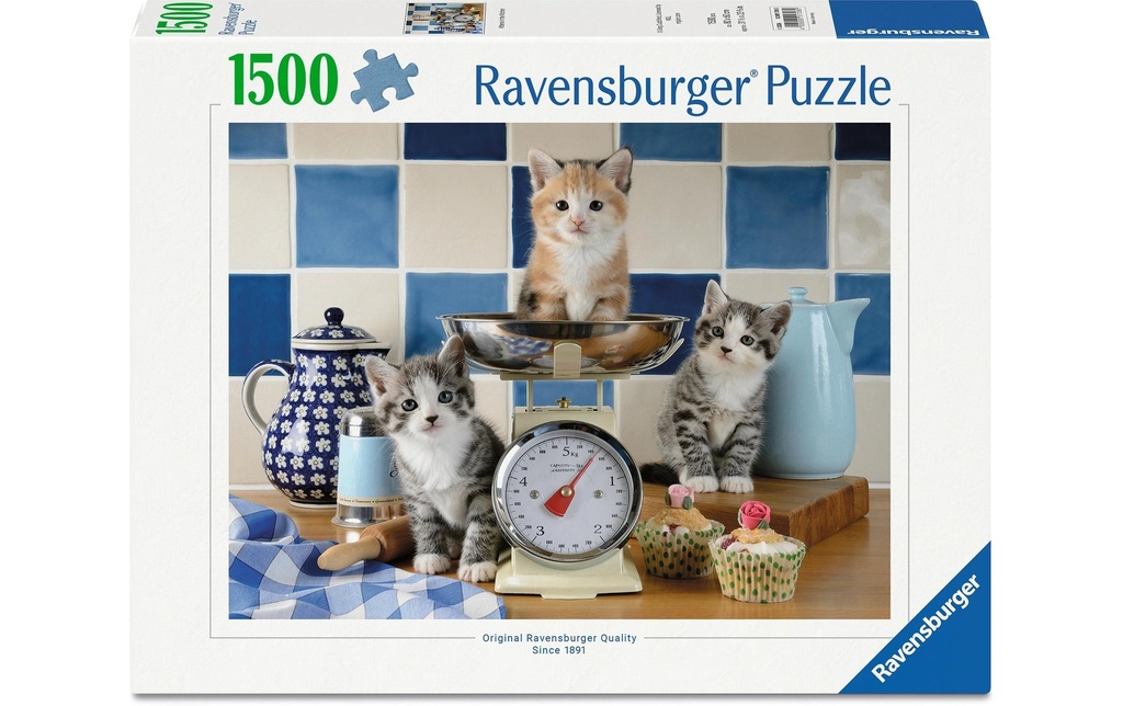 Ravensburger Puzzle Les chatons dans la cuisine 1500 pièces 98 x 75 cm