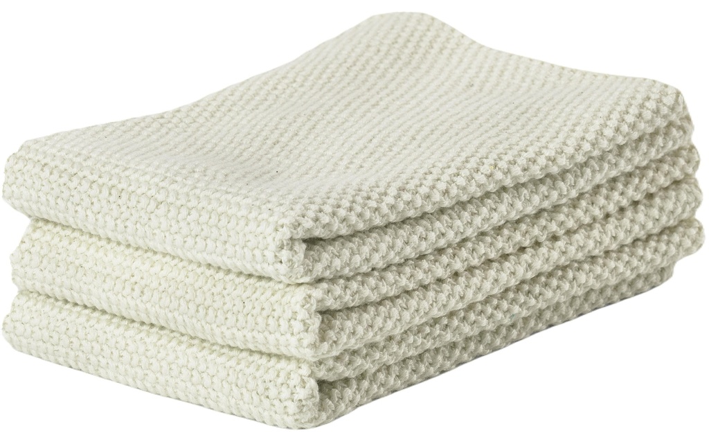 Zone Denmark Torchon à vaisselle 27 cm x 27 cm, 3 pièces, Biscuit