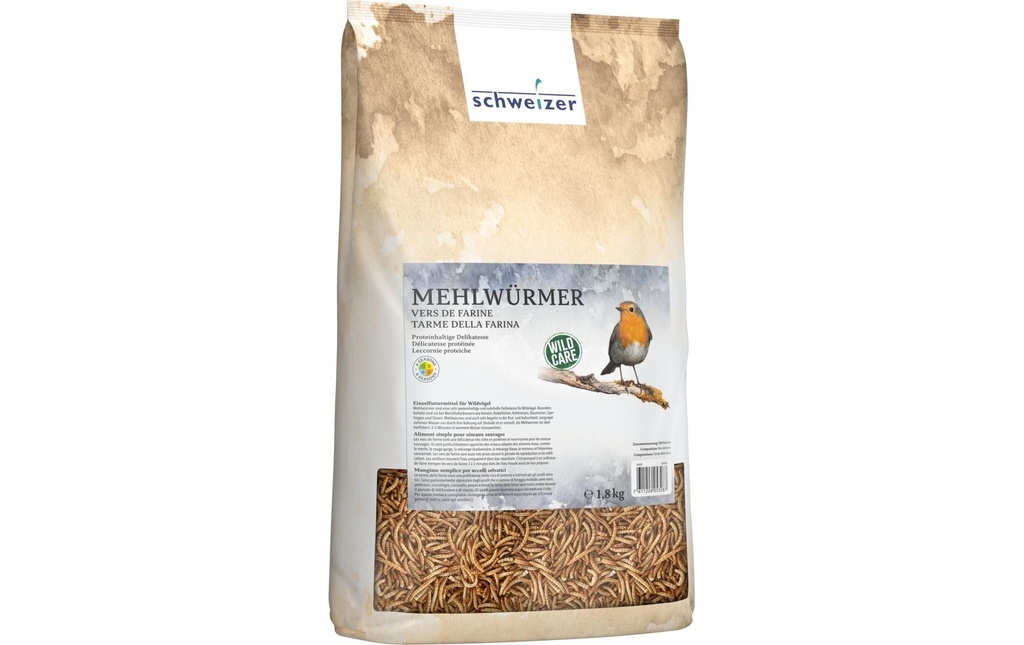Eric Schweizer Nourriture pour oiseaux Des vers de farine, 1.8 kg