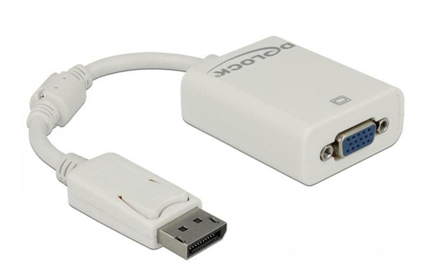 Delock Adaptateur Displayport - VGA Blanc