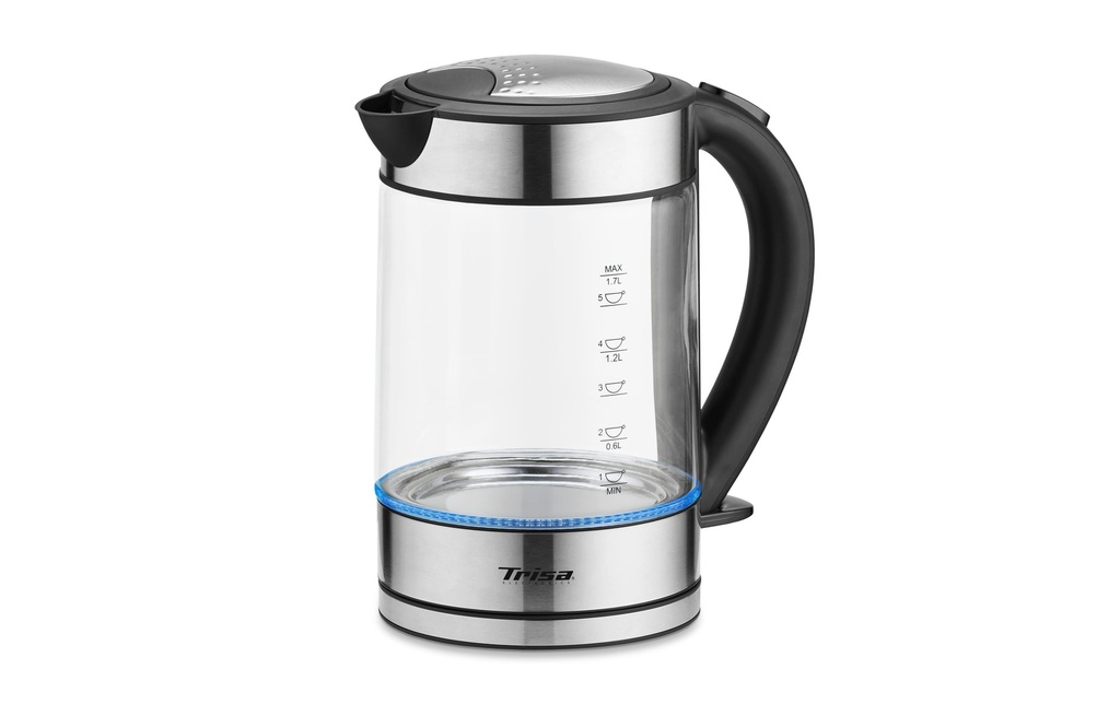 Trisa Bouilloire Compact Boil W5669 1.7 l, Transparent/Acier inoxydable