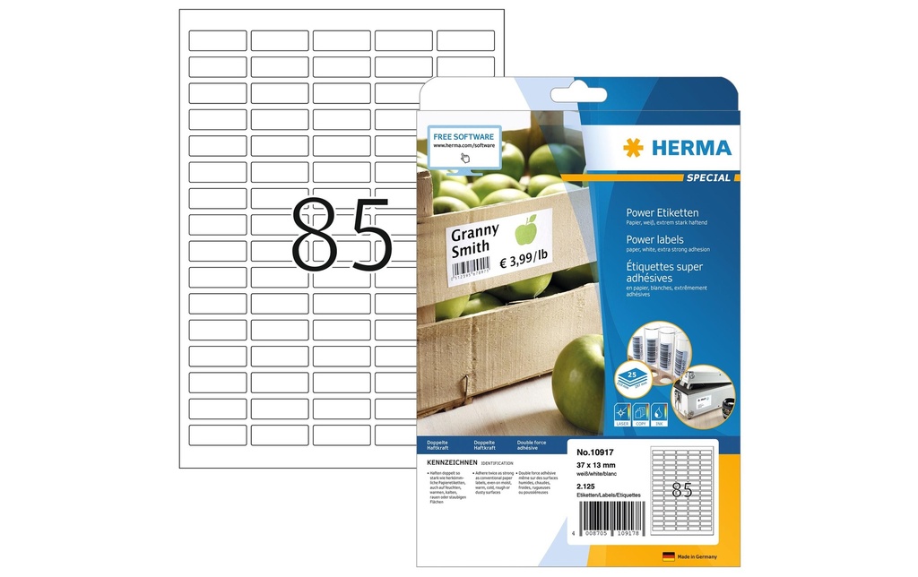 HERMA Etiquettes Power 37x13 (25 pces)