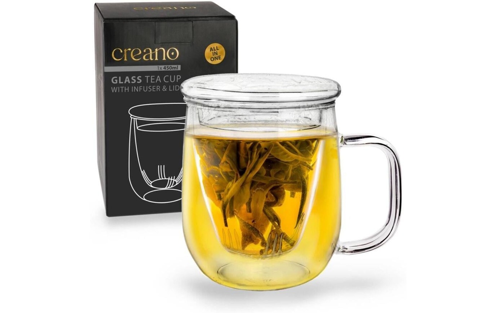 Creano Verre à thé All in one 450 ml, 1 Pièce/s, Transparent
