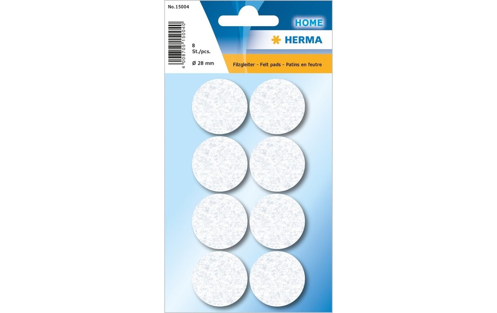 HERMA Feutre protect.blanc rond 28mm (8 pces)