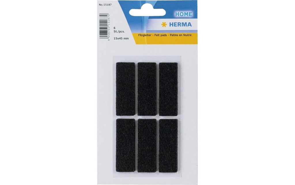 HERMA Feutre protect.noir 15x45mm (6 pces)