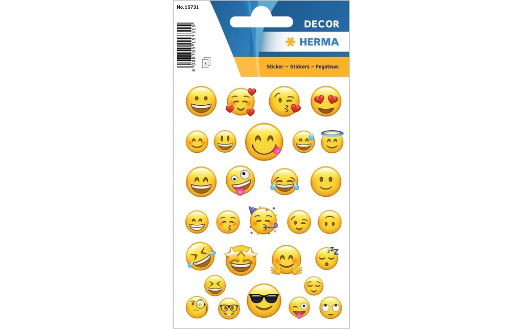 HERMA Sticker Decor Lovely Emojis (3 pces)