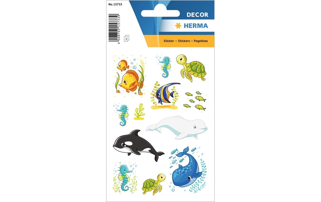 HERMA Sticker Decor famille baleines (3 pces)