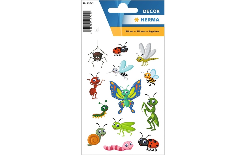 HERMA Sticker Decor insecte rampant (3 pces)