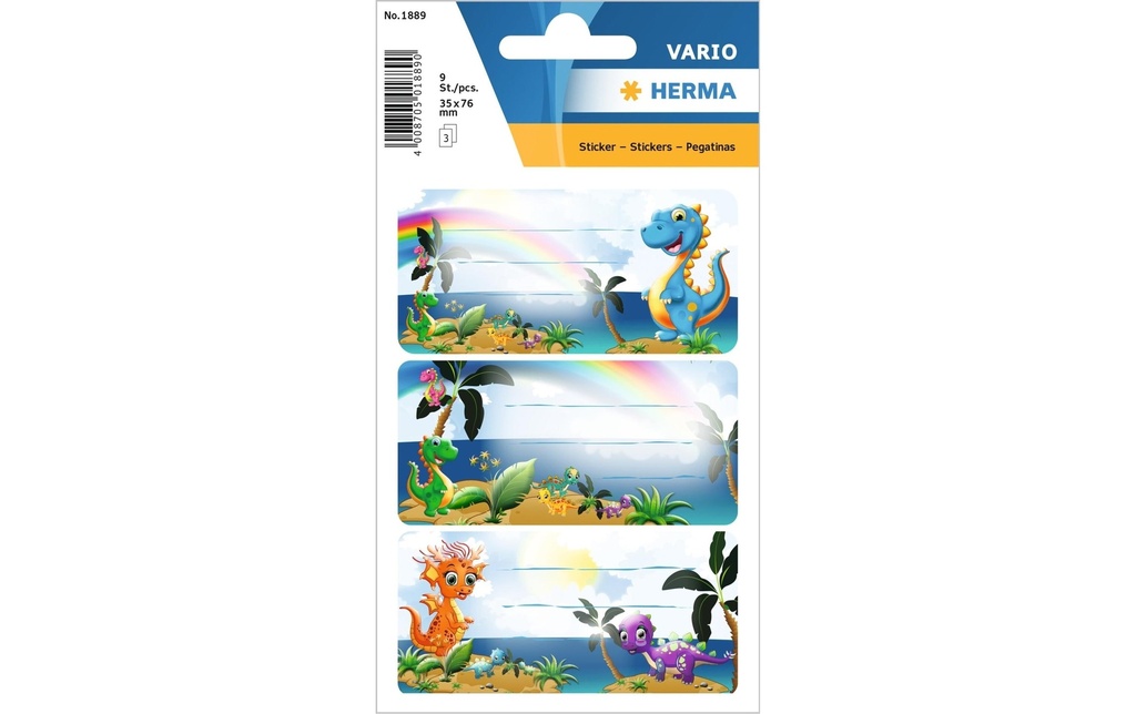 HERMA Etiq. scolaires Vario Dinos (3 pces)