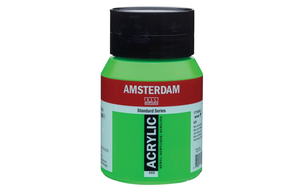 Amsterdam Peinture acrylique Standard 605 Vert brillant semi-couvrant, 500 ml