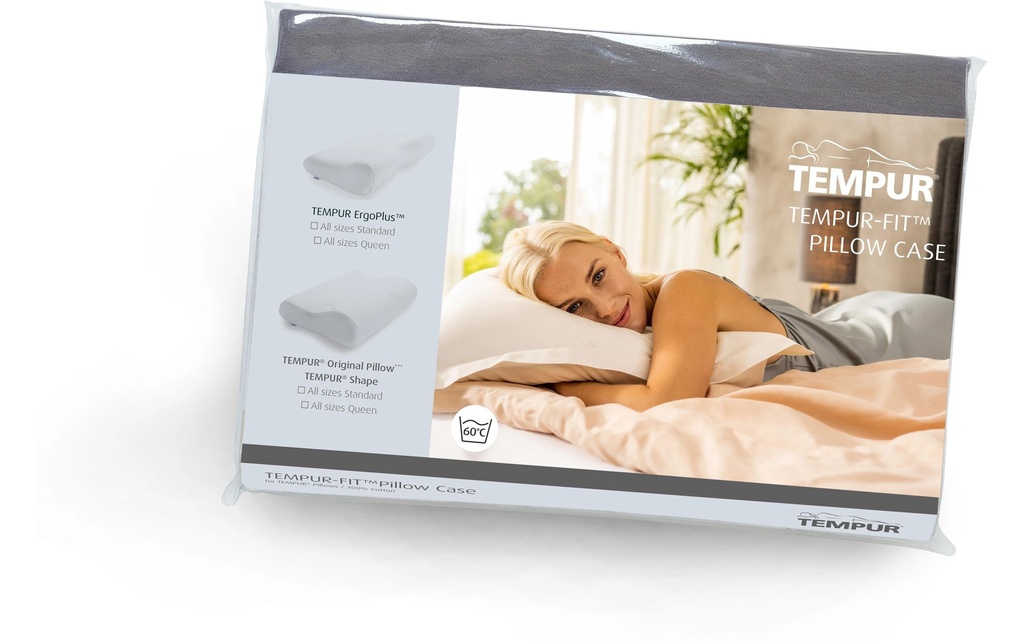 Tempur Taie d’oreiller Comfort Cloud / Traditional Gris foncé