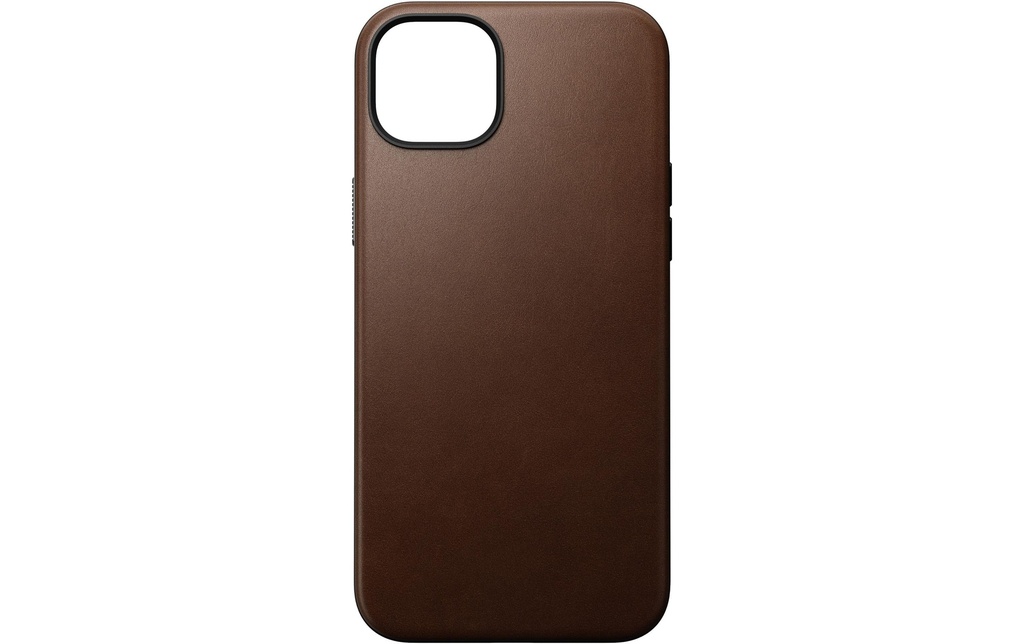 Nomad Coque arrière Modern Leather iPhone 15 Plus Brun