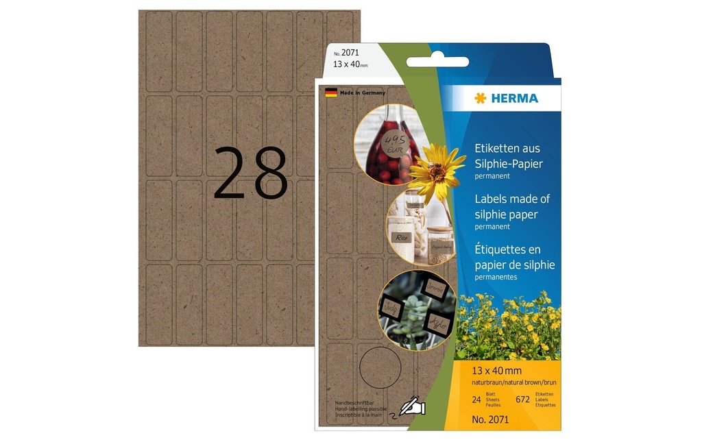 HERMA Etiquettes Silhie-Pap.13x40mm (24 pces)