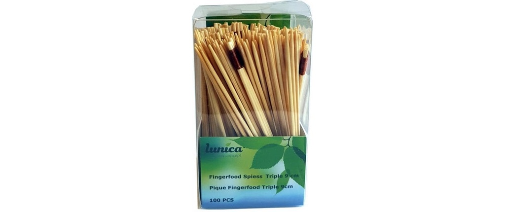 Haushaltsware Pearl Piques décoratifs Triple 100 Pièce/s Brun