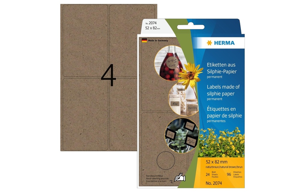 HERMA Etiquettes Silphie-Pap.52x82mm (24 pces)