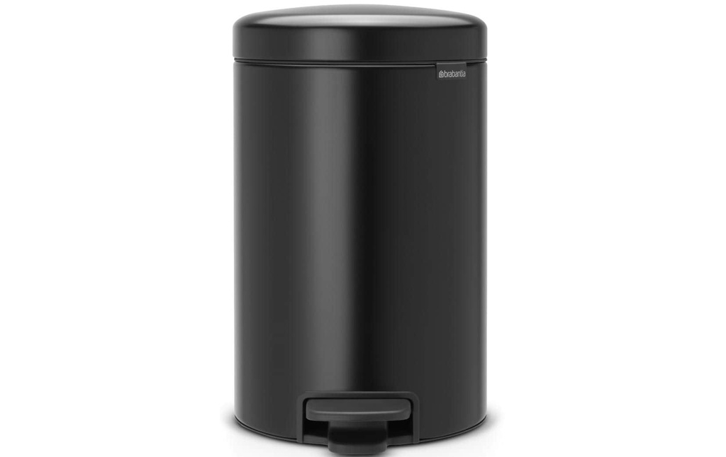 Brabantia Poubelle à pédale NewIcon 12 l, Matt Black