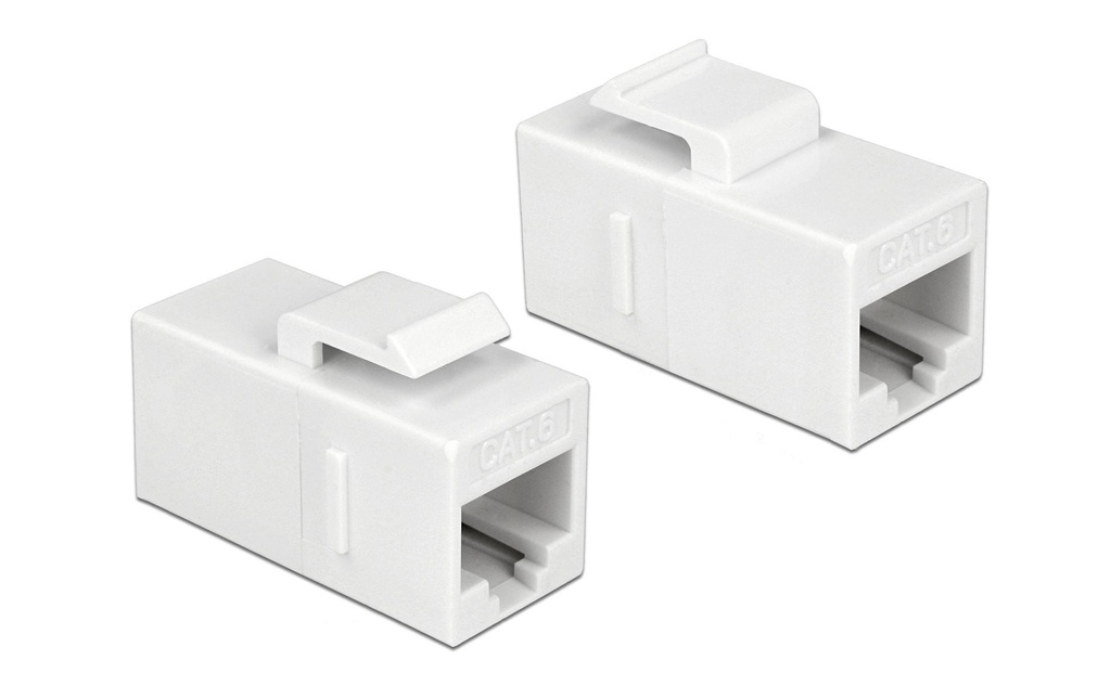 Delock Module Keystone RJ-45 - RJ-45, Cat.6, UTP blanc