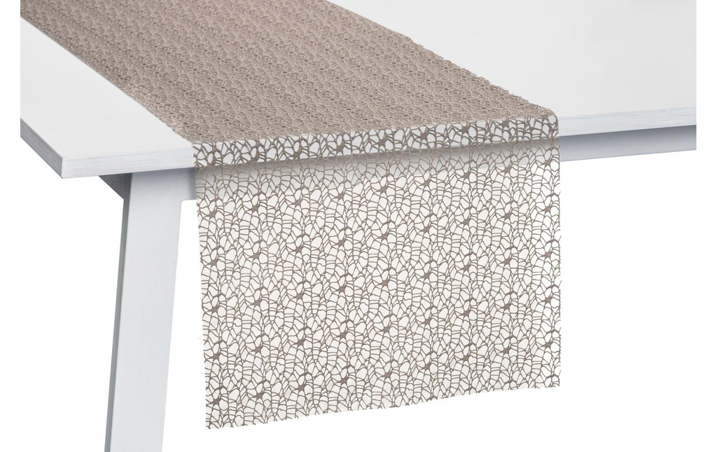 Pichler Chemin de table Network 45 cm x 140 cm, Beige