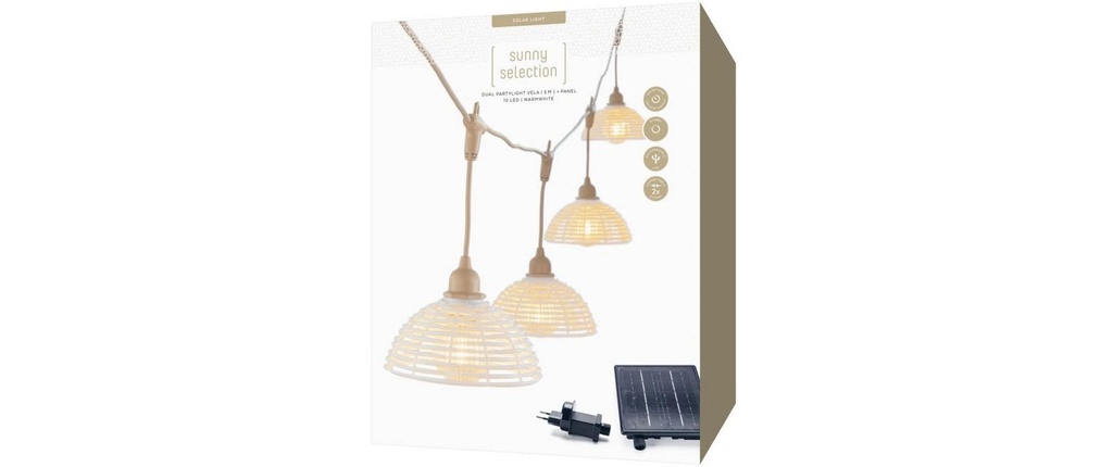 STT Guirlande lumineuse Vela Blanc/Marron, 500 cm
