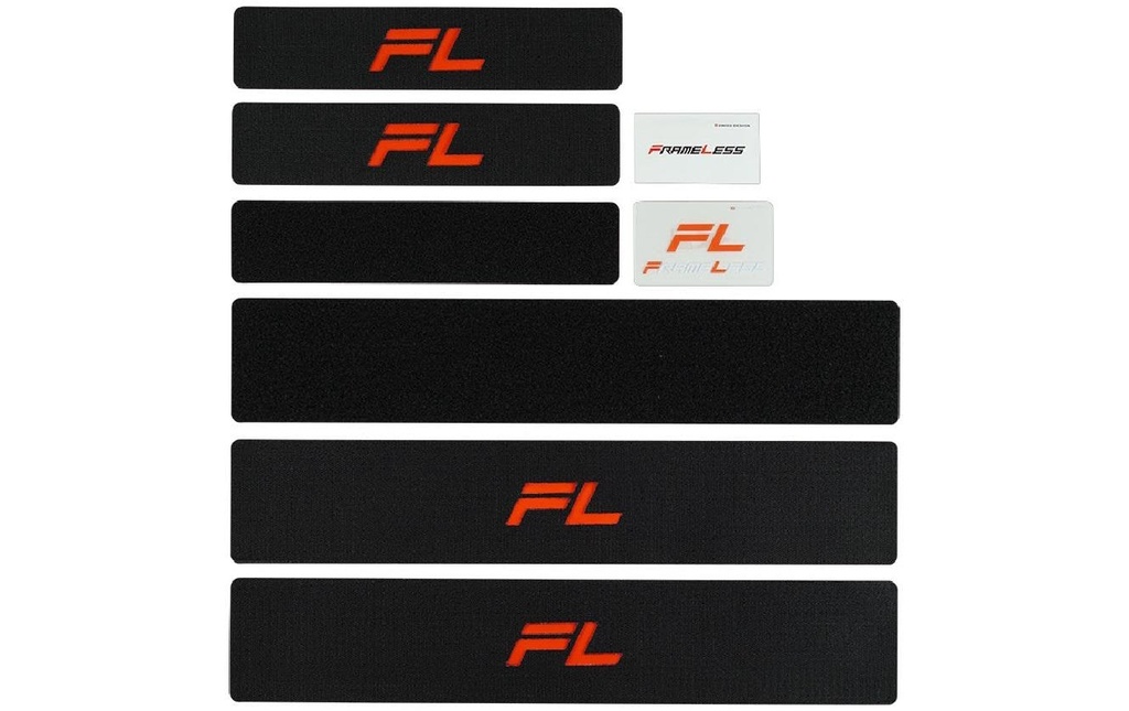 Frameless Kits de Supports de plaque d’immatriculation Système de velcro, sans cadre, 2 x KFZ