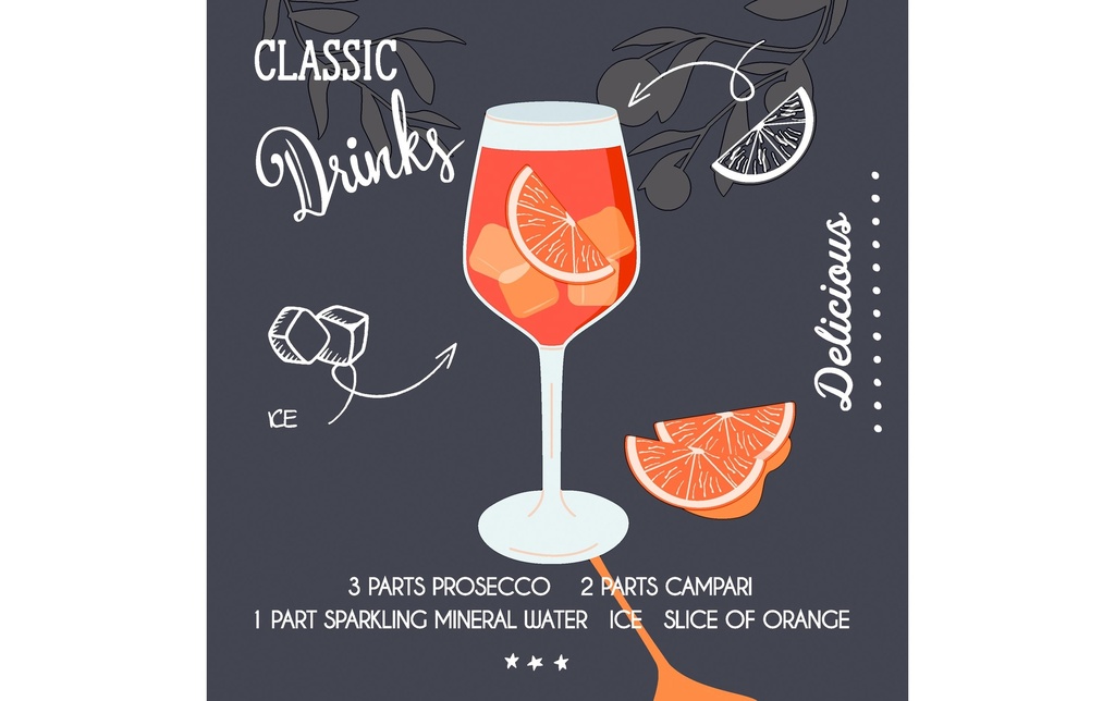 Paper + Design Serviettes en papier Campari, 24 cm x 24 cm, 20 Pièce/s