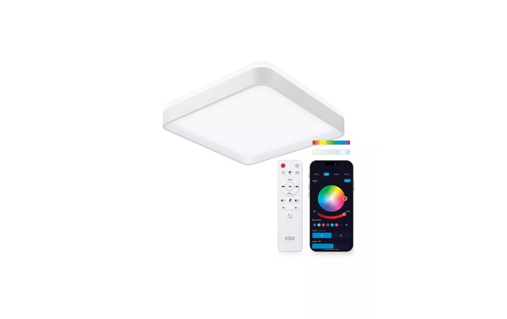 KSiX Plafonnier SmartLED Stellar RGBIC 3400 lm Blanc