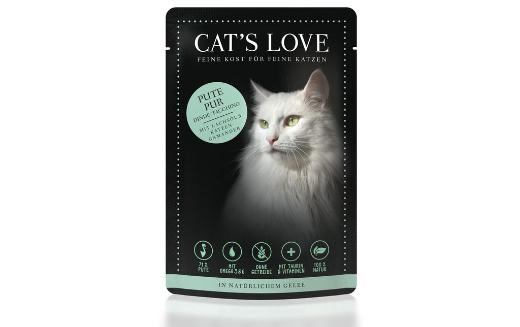 Cat's Love Alimentation humide Adulte dinde, 85 g