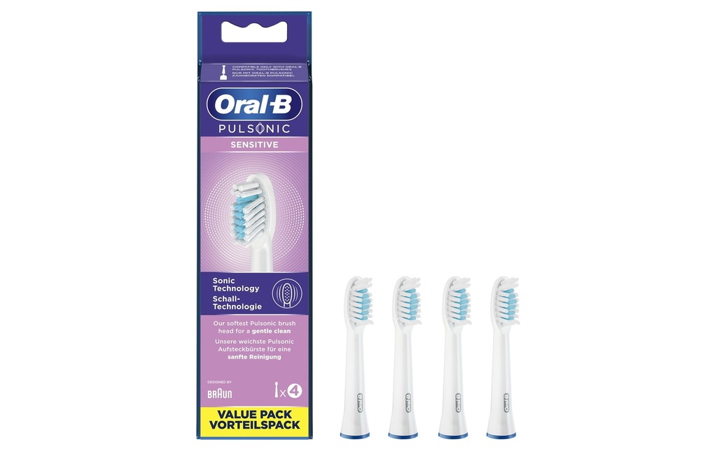 Oral-B Tête de brosse à dents Pulsonic Sensitive 4 pièces