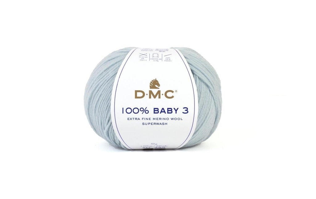 DMC Laine 100% bébé 3 Gris bleu