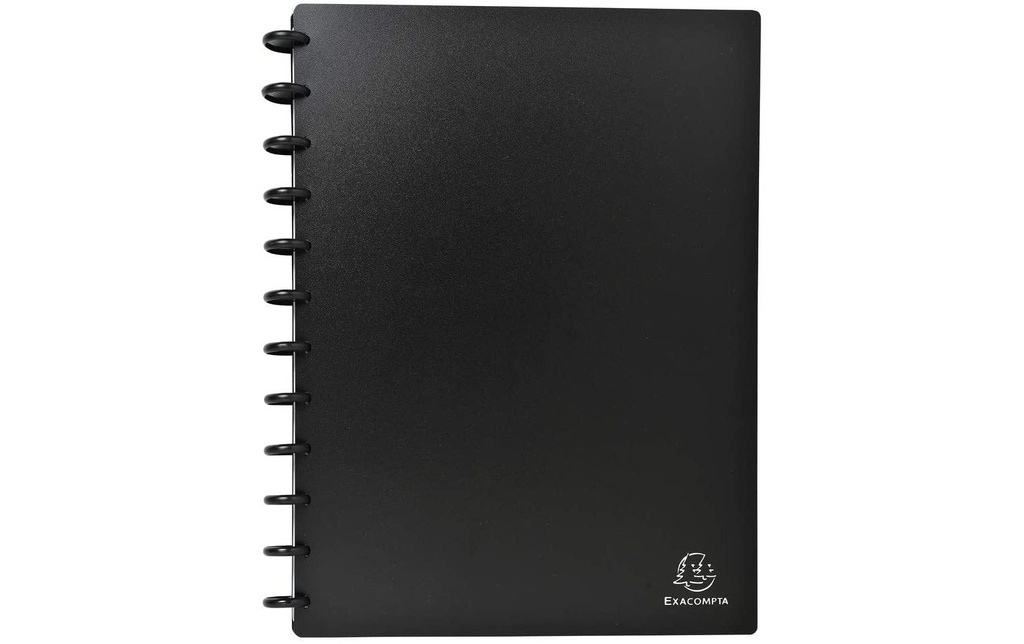 Exacompta Classeur de cartes de visite pour 192 cartes de visite, noir