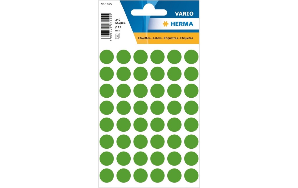 HERMA Pastil.coul.Vario 13mm vert foncé