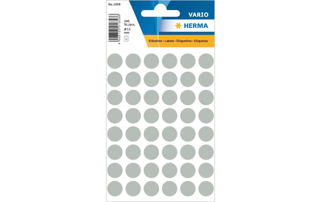 HERMA Pastil.coul.Vario 13mm gris (5 pces)