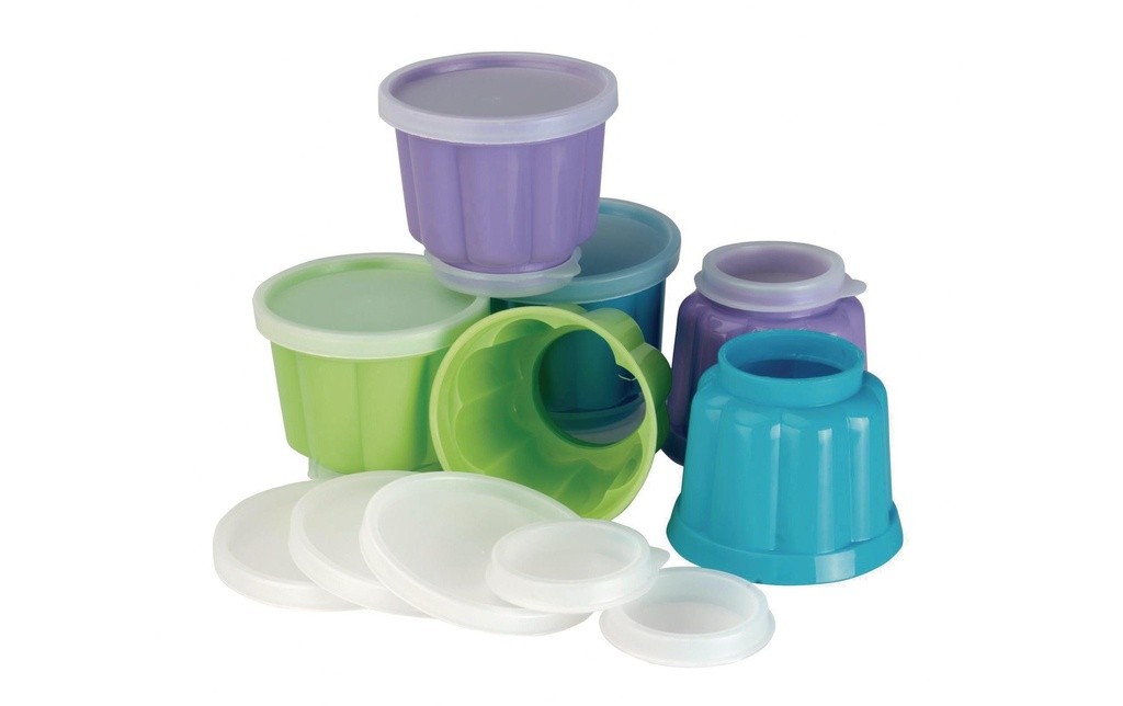 Ibili Moule à pudding 7.3 cm, bleu/vert/violet