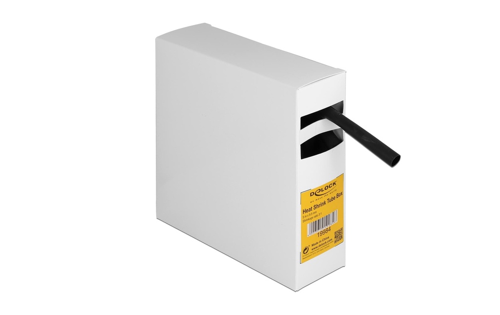 Delock Gaine thermorétractable Boîte avec colle intérieure, 5 m x 9.5 mm