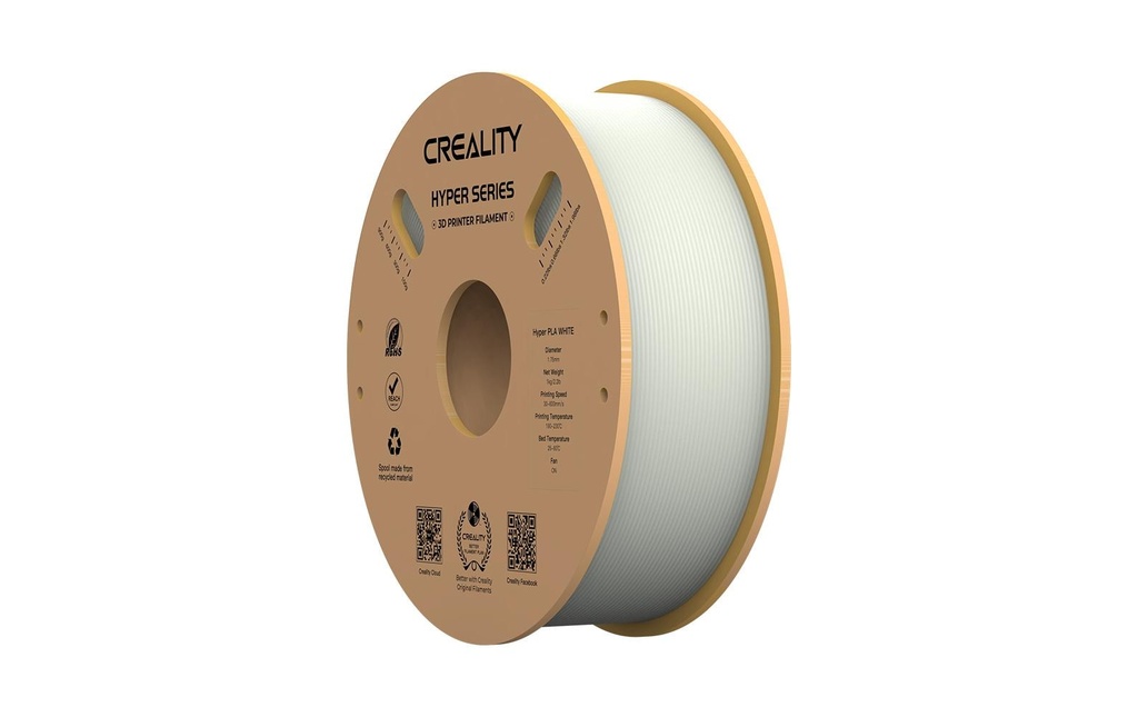 Creality Filament PLA Hyper, Blanc, 1.75 mm, 1 kg