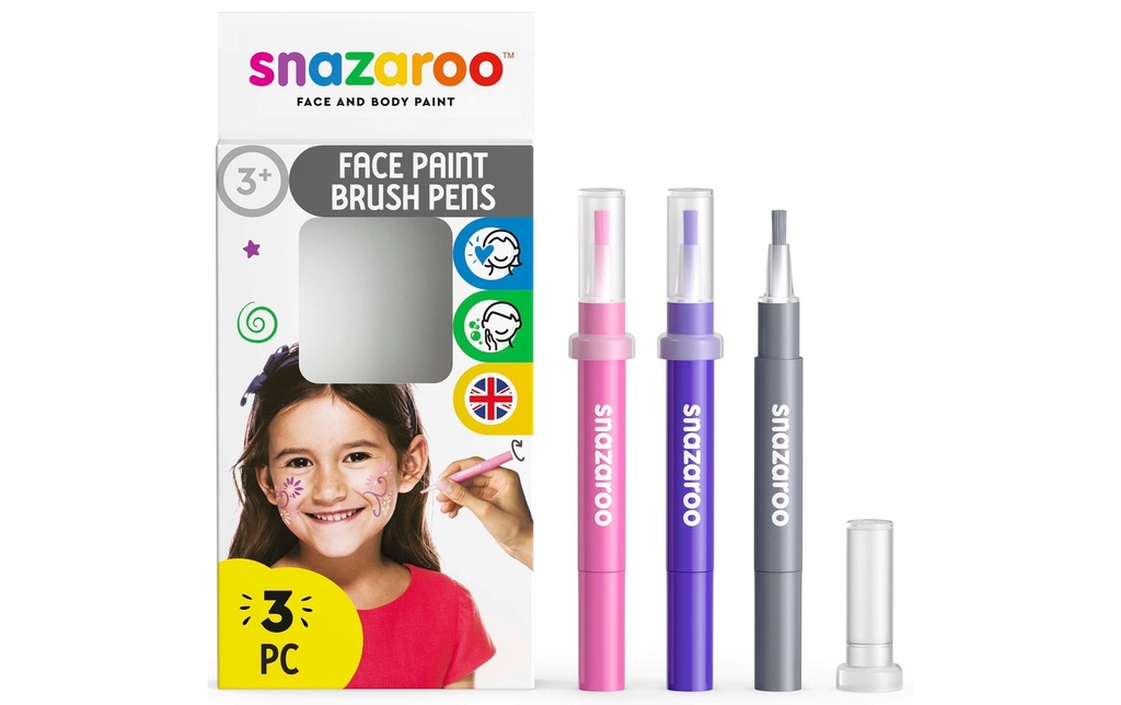 Snazaroo Accessoire Set de pinceaux 2 Fantaisie, 3 pièces