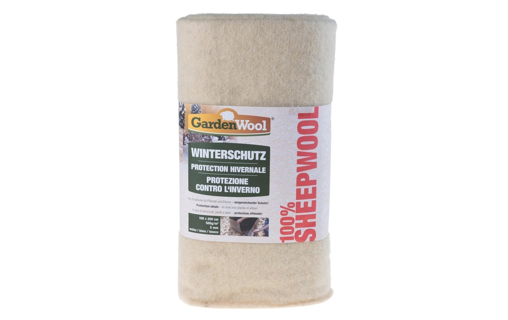 GardenWool Tapis de protection hivernale 200 x 100 cm blanc naturel