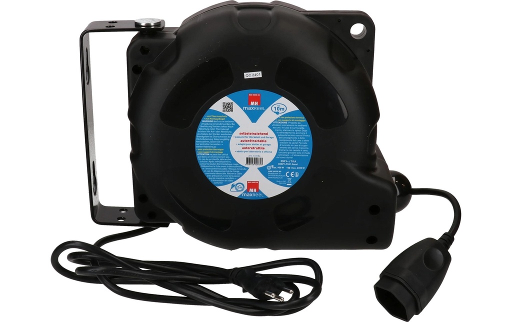 Max Hauri Bobine de câble 10 m, noir