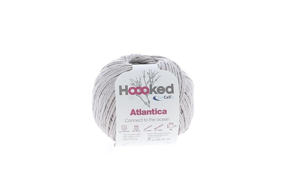 Hoooked Fil de coton Hoooked Atlantica SeaCell Fil Beige